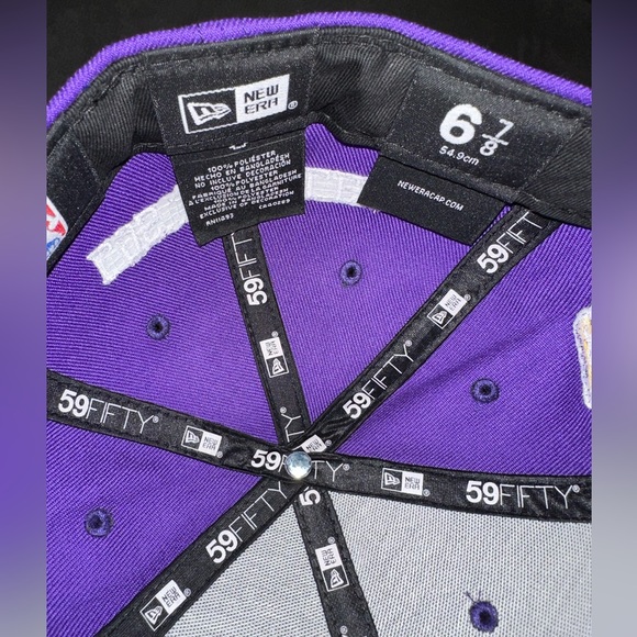 Men's Los Angeles Lakers New Era Purple Multi 59FIFTY Fitted Hat - Picture 12 of 13